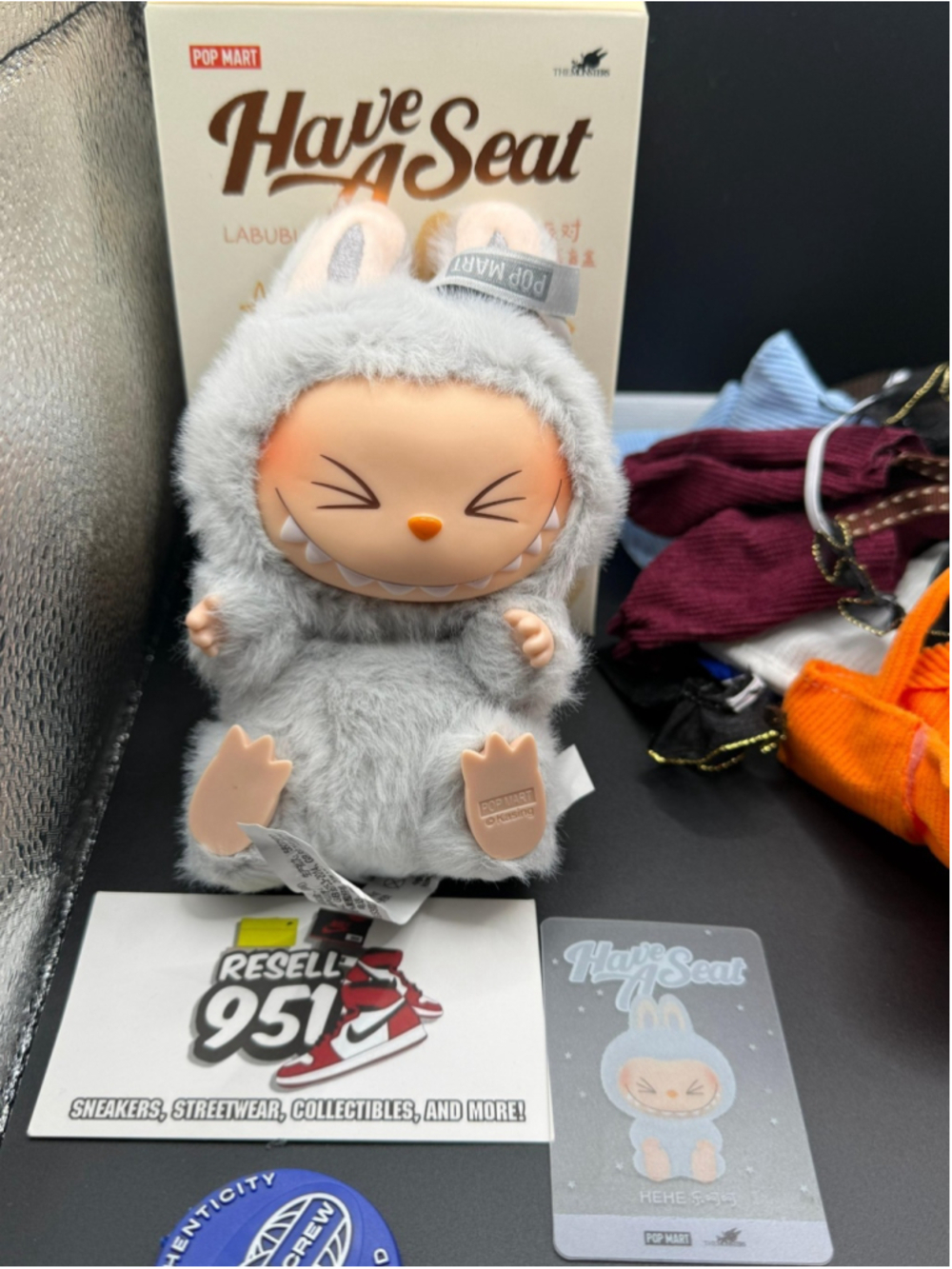 Pop Mart The Monsters Labubu Have A Seat V2 HEHE Plush Figure